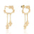 Couture Kingdom - Sanrio - Precious Metal Hello Kitty Outline Stud Earrings Gold
