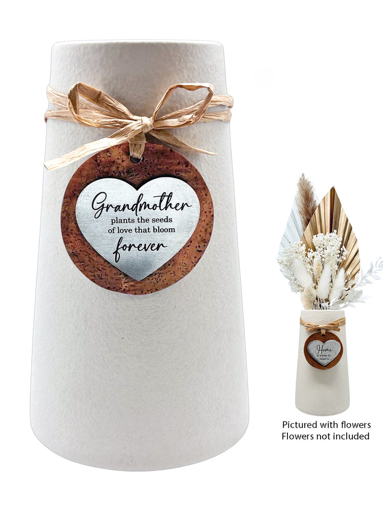 Heartfelt Ceramic Taper Vase - Grandmother
