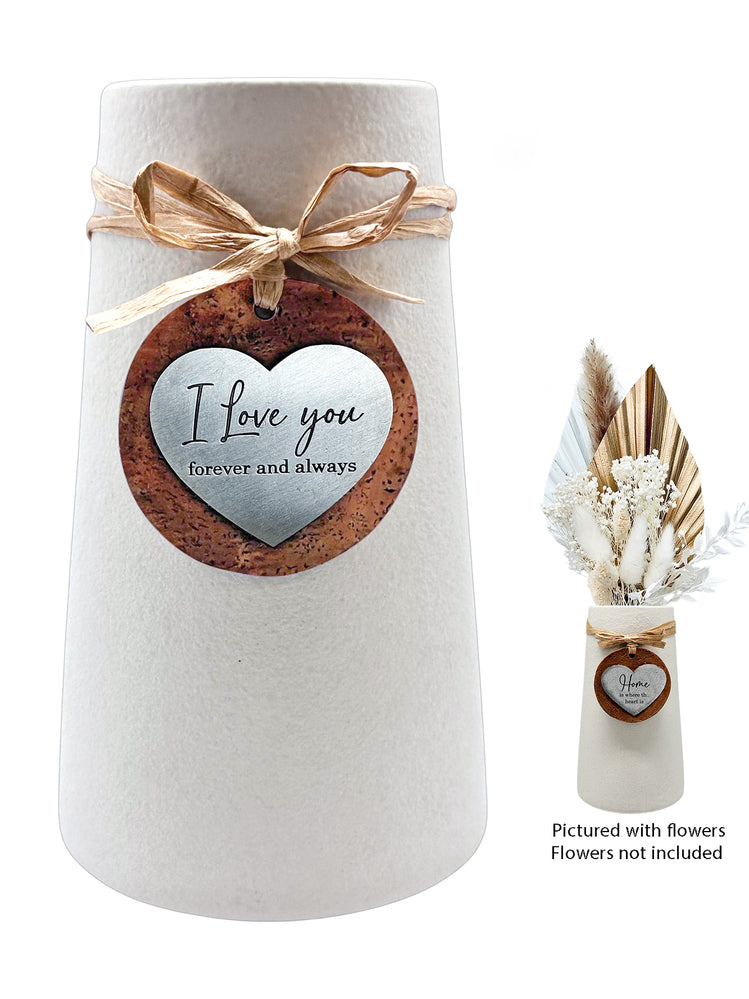 Heartfelt Ceramic Taper Vase - Love