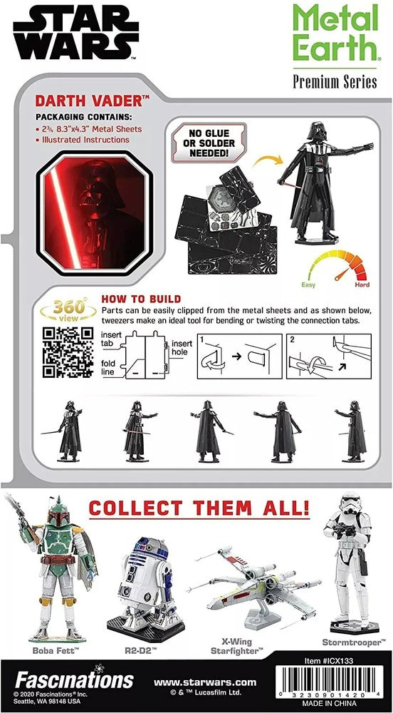 Metal Earth - 3D Metal Model Kit - ICONX Star Wars Darth Vader