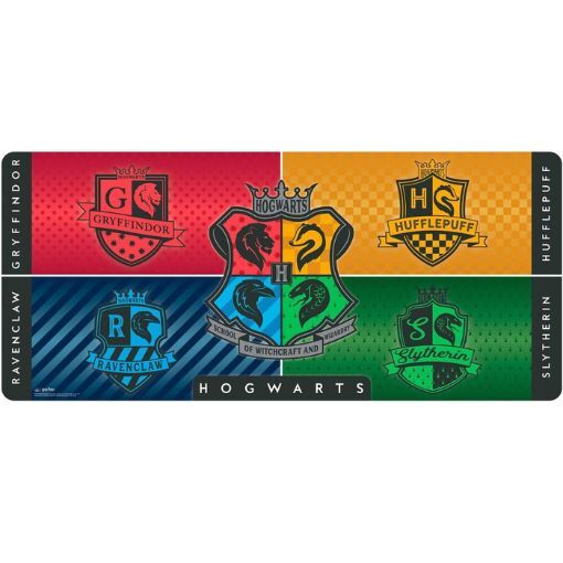 Impact Merch - XXL Gaming Mat - Harry Potter Hogwarts Shields
