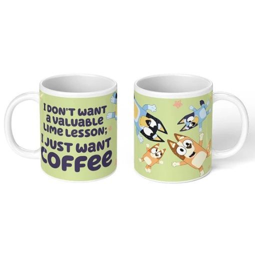 Impact Merch - Bluey I Just Want Coffee White Mug