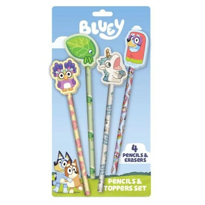 Impact Merch - Bluey Characters Pencil & Topper 1 (Set of 4)
