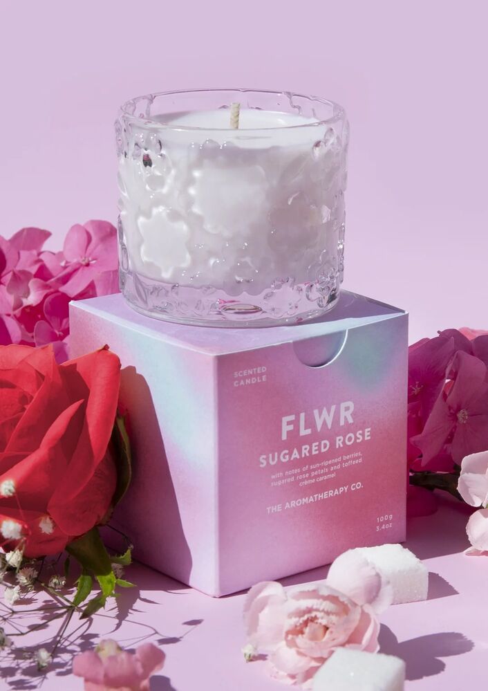 THE AROMATHERAPY CO FLWR Candle - Sugared Rose