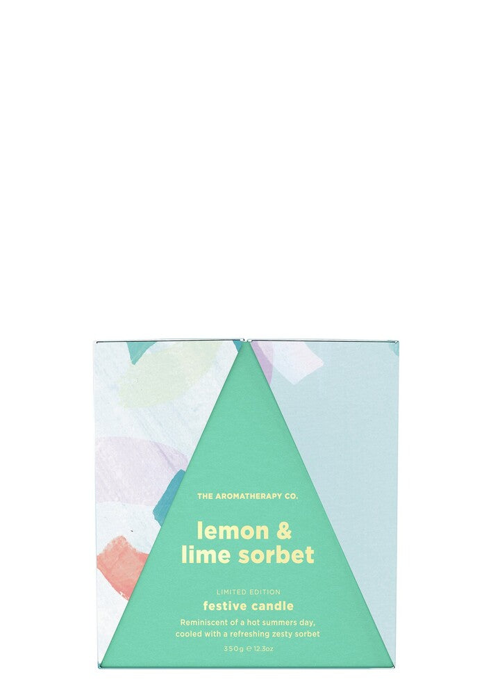 THE AROMATHERAPY CO Festive Favours Candle - Lemon & Lime Sorbet