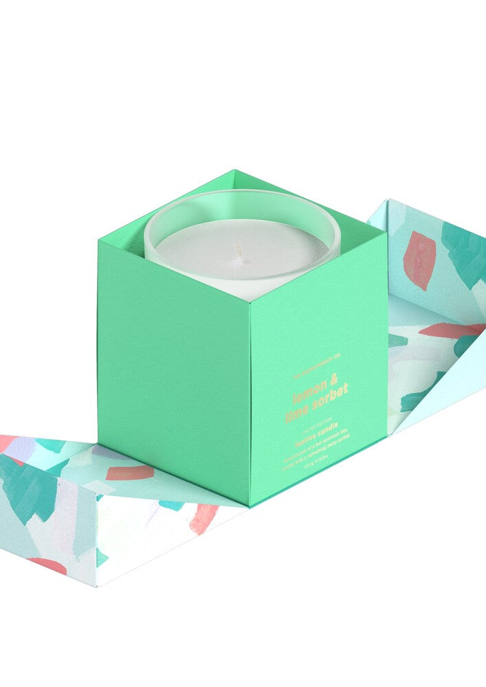 THE AROMATHERAPY CO Festive Favours Candle - Lemon & Lime Sorbet