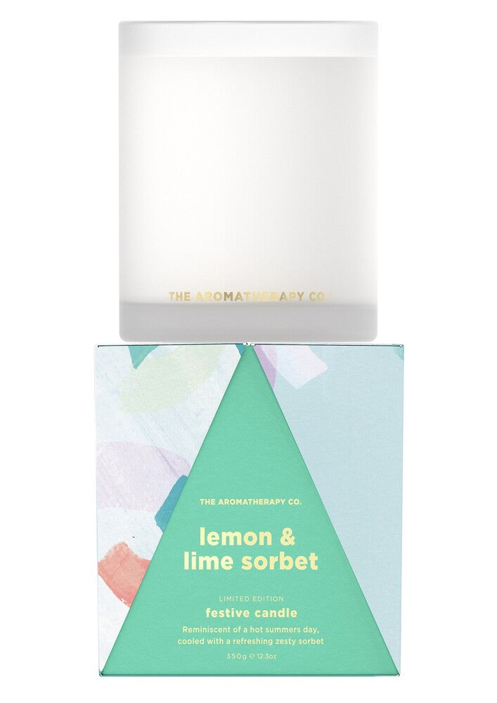THE AROMATHERAPY CO Festive Favours Candle - Lemon & Lime Sorbet