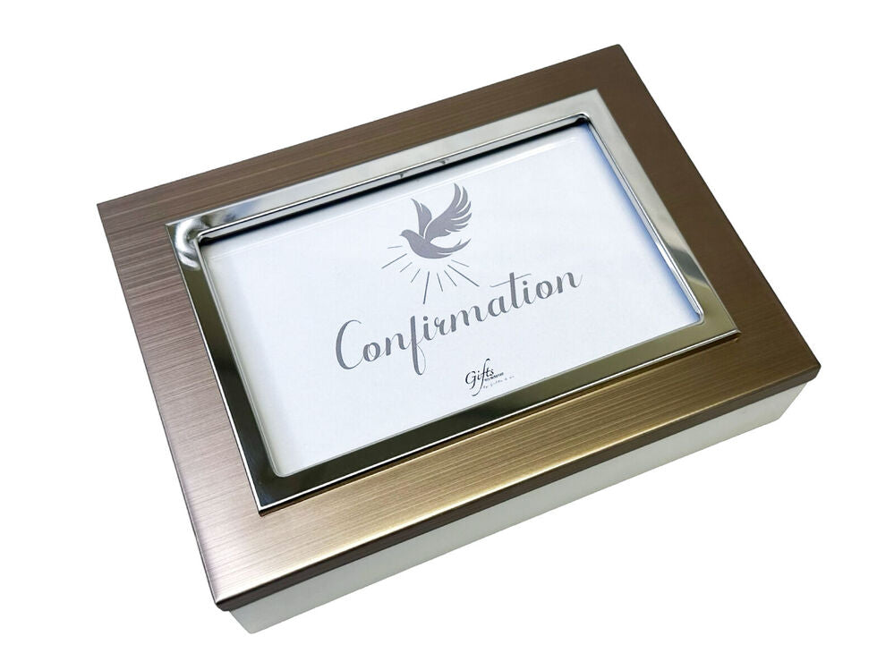 Confirmation Keepsake Box - Brown