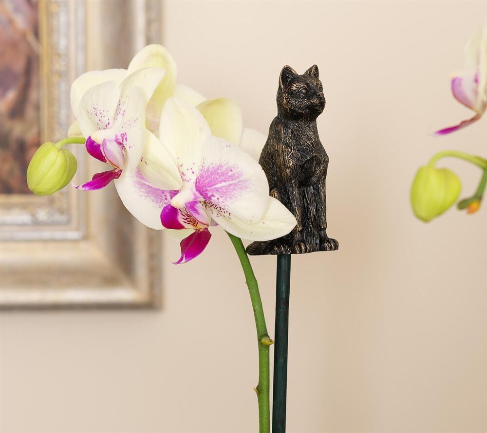 Jardinopia Cane Companion - Antique Bronze Cat