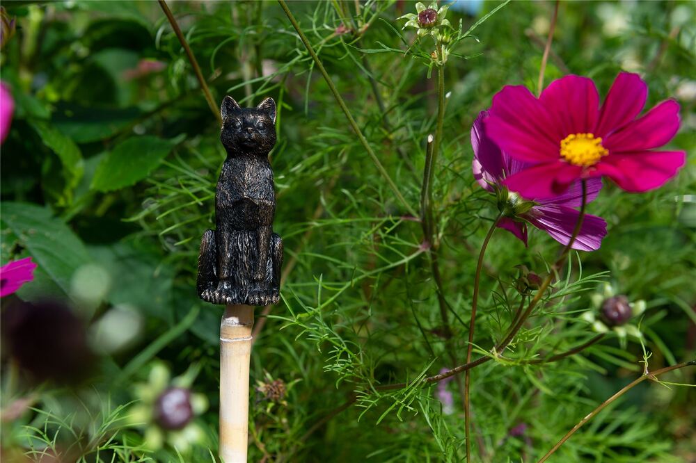 Jardinopia Cane Companion - Antique Bronze Cat