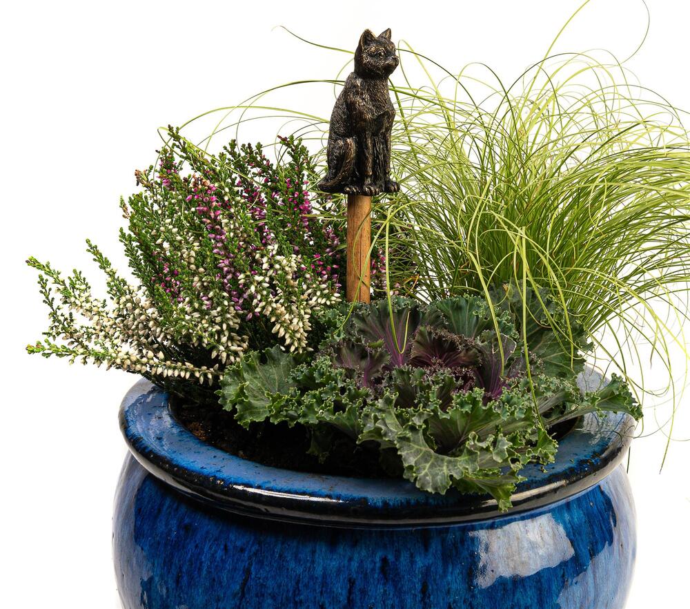 Jardinopia Cane Companion - Antique Bronze Cat