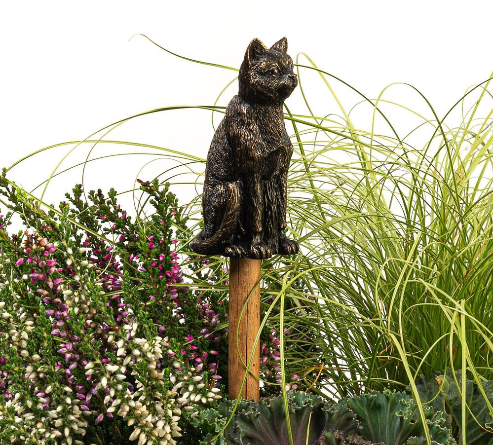 Jardinopia Cane Companion - Antique Bronze Cat