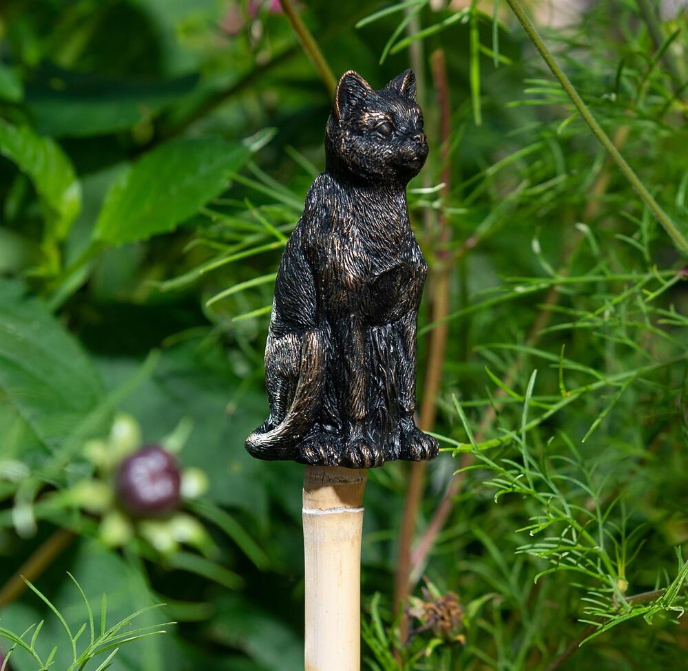 Jardinopia Cane Companion - Antique Bronze Cat