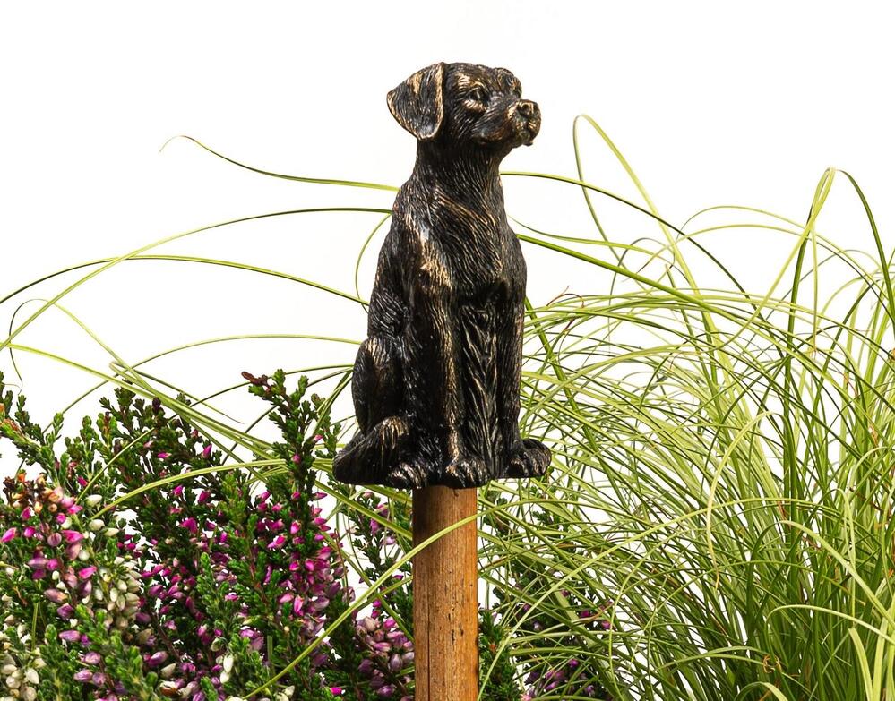 Jardinopia Cane Companion - Antique Bronze Labrador