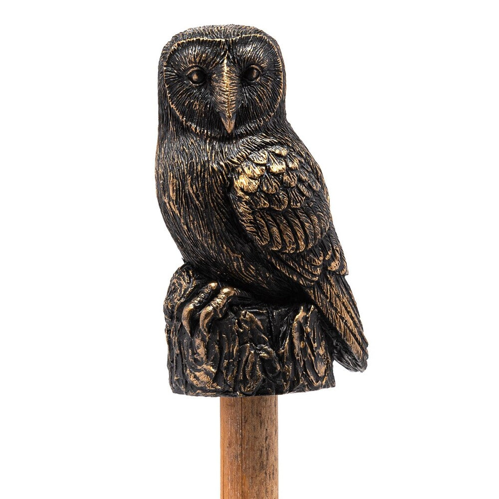 Jardinopia Cane Companion - Antique Bronze Barn Owl