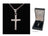 Sterling Silver Necklace with Stone Cross