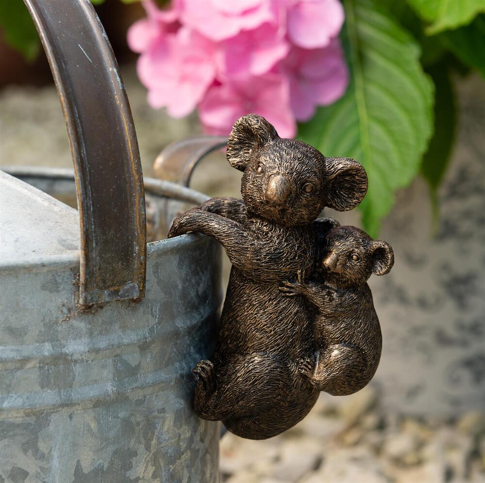Jardinopia Pot Buddies - Antique Bronze Koala Bear & Baby
