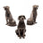 Jardinopia Potty Feet - Antique Bronze Labrador (Set Of 3)