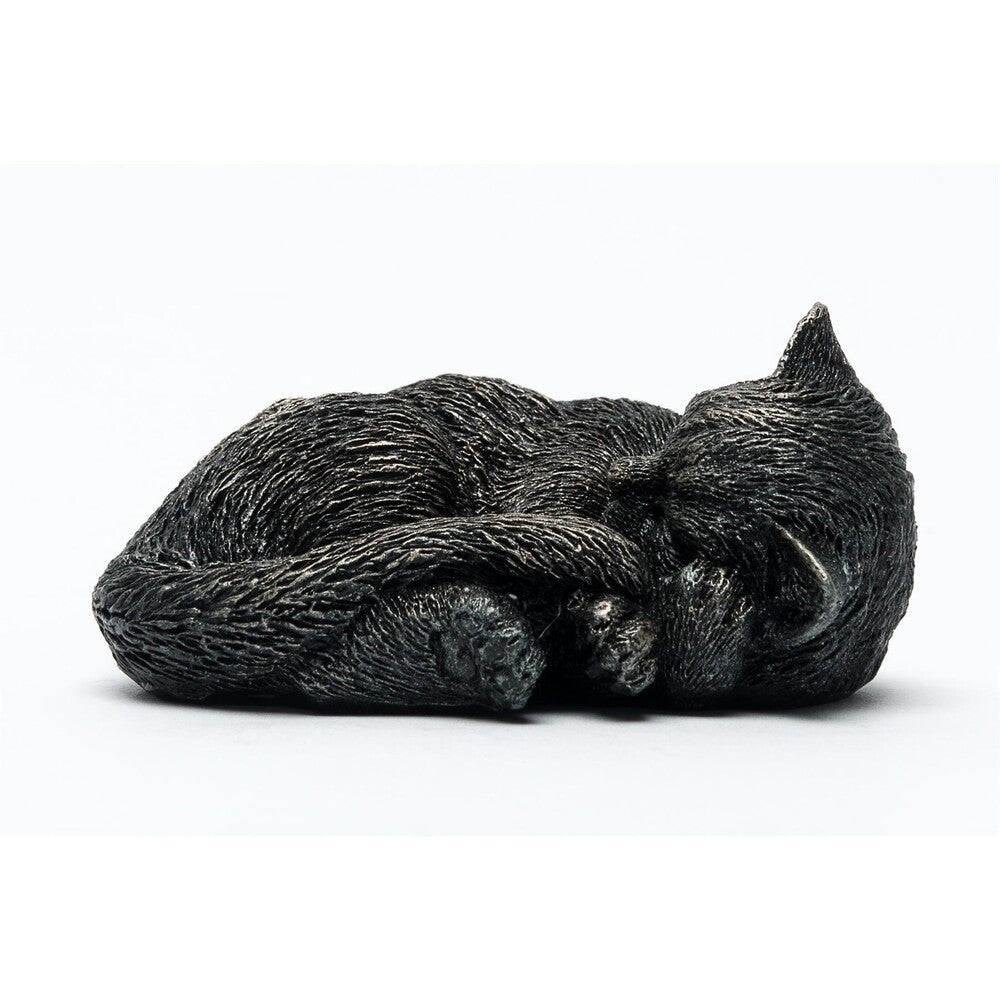 Jardinopia Potty Feet - Antique Bronze Sleeping Cat Curled Up (Set Of 3)