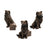 Jardinopia Potty Feet - Antique Bronze Border Collie (Set Of 3)