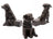 Jardinopia Potty Feet - Antique Bronze Staffordshire Bull Terrier (Set Of 3)