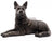 Jardinopia Potty Feet - Antique Bronze German Shepherd (Set Of 3)
