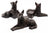 Jardinopia Potty Feet - Antique Bronze German Shepherd (Set Of 3)