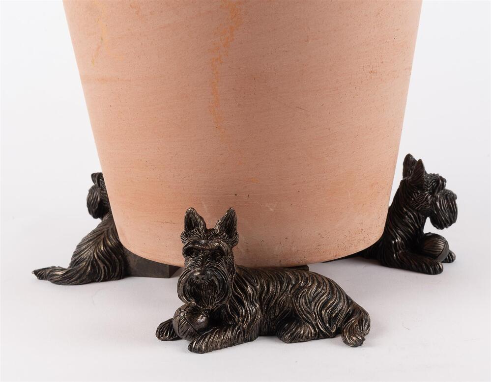 Jardinopia Potty Feet - Antique Bronze Scottish Terrier (Set Of 3)