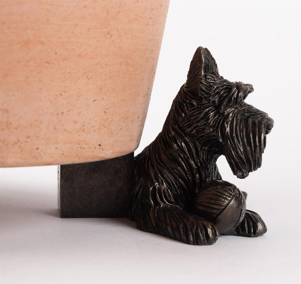 Jardinopia Potty Feet - Antique Bronze Scottish Terrier (Set Of 3)