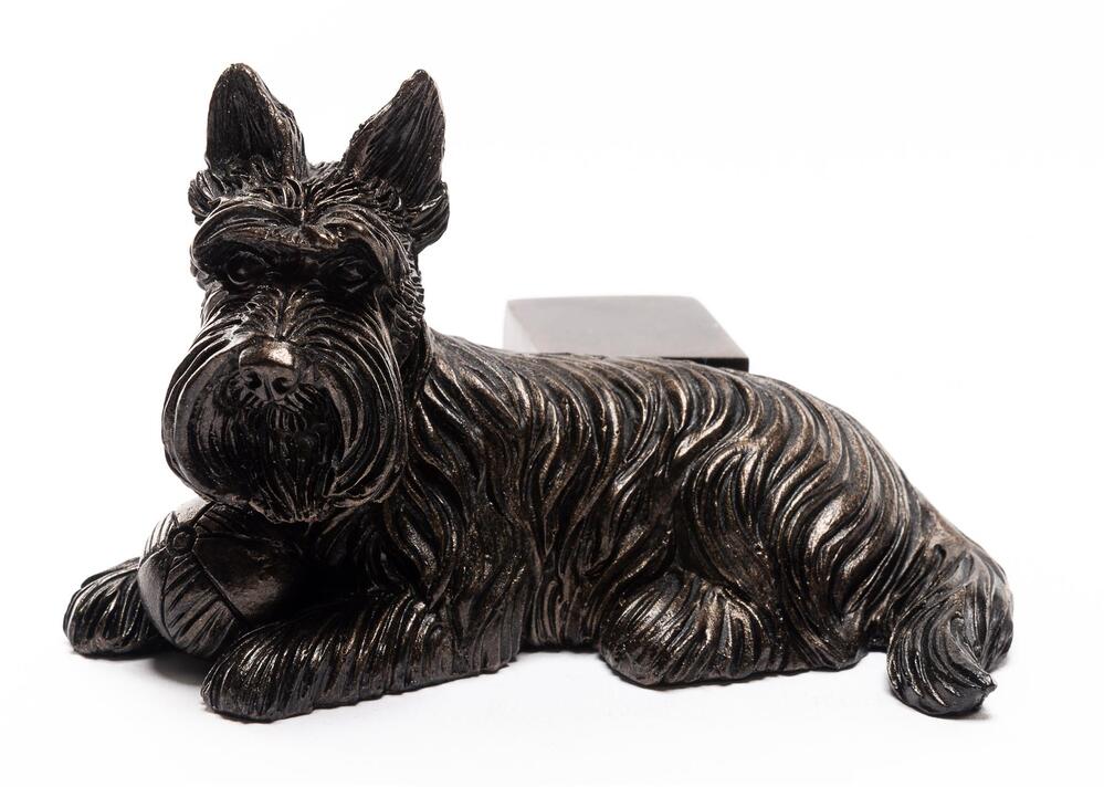 Jardinopia Potty Feet - Antique Bronze Scottish Terrier (Set Of 3)