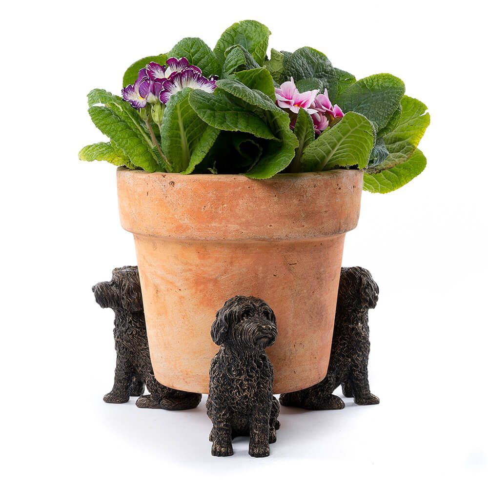 Jardinopia Potty Feet - Antique Bronze Cockapoo (Set Of 3)