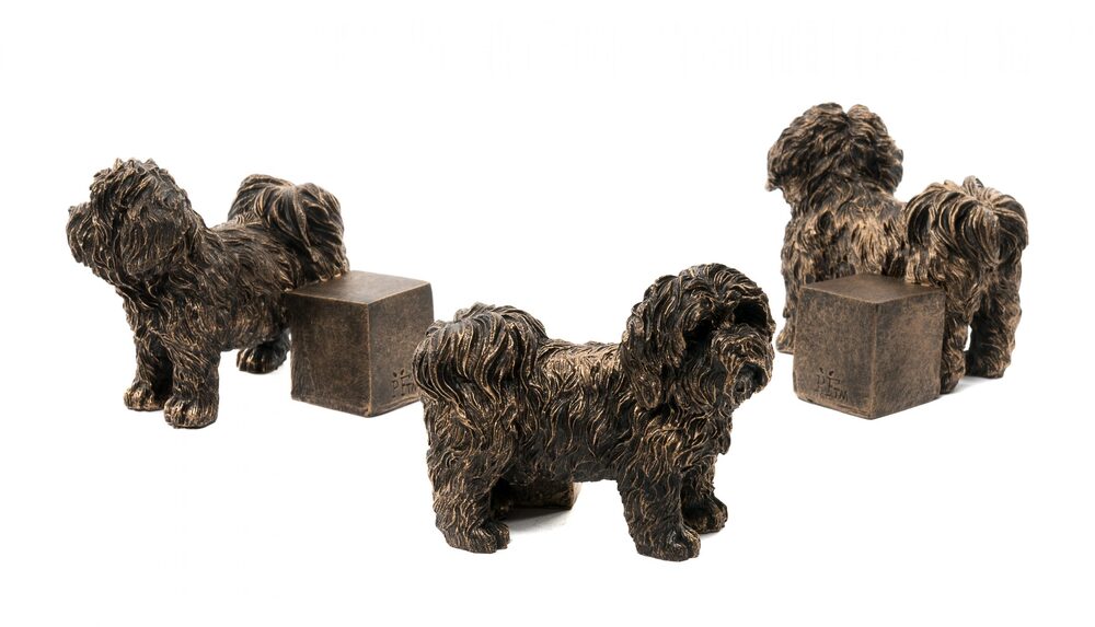Jardinopia Potty Feet - Antique Bronze Shih-tzu (Set Of 3)