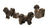 Jardinopia Potty Feet - Antique Bronze Shih-tzu (Set Of 3)