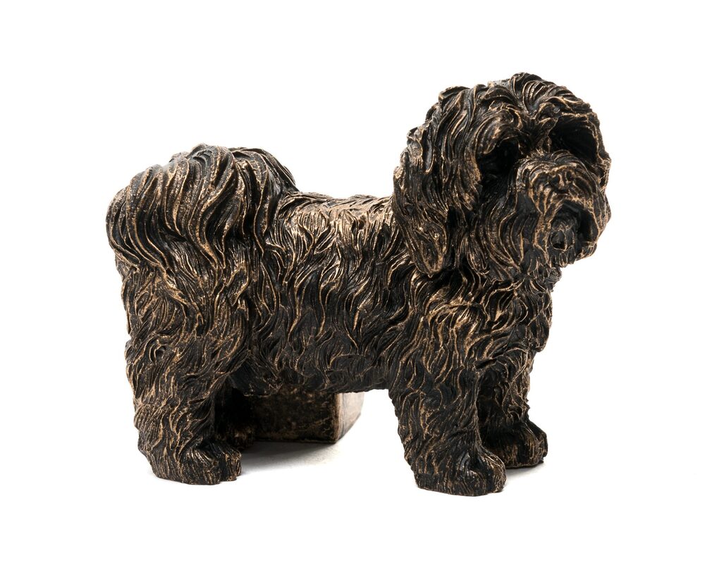 Jardinopia Potty Feet - Antique Bronze Shih-tzu (Set Of 3)