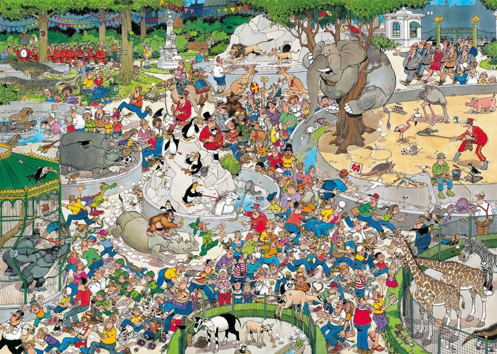Jan Van Haasteren Puzzle 1000pc - The Zoo