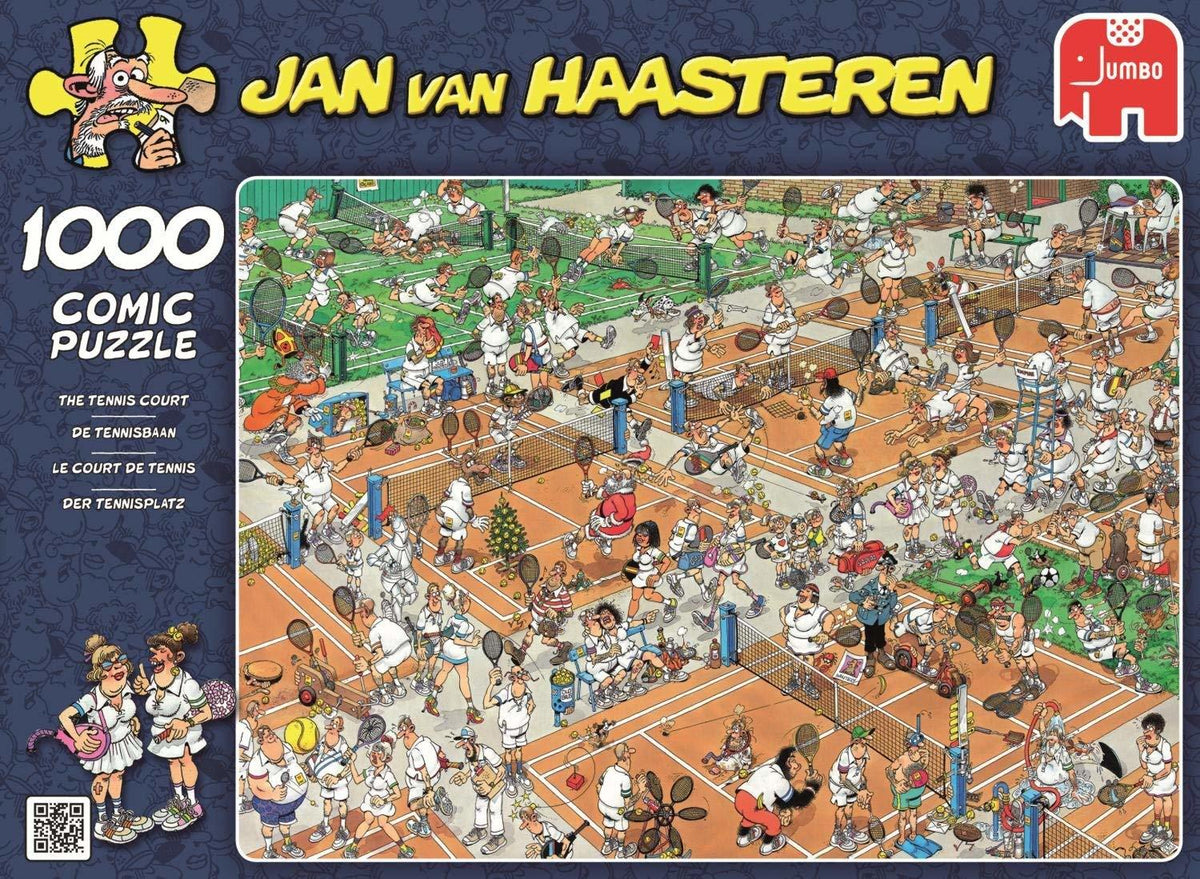 Jan Van Haasteren Puzzle 1000pc - The Tennis Court