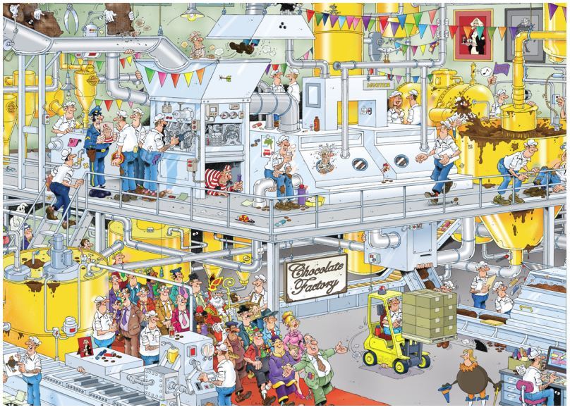 Jan Van Haasteren Puzzle 1000pc - The Chocolate Factory