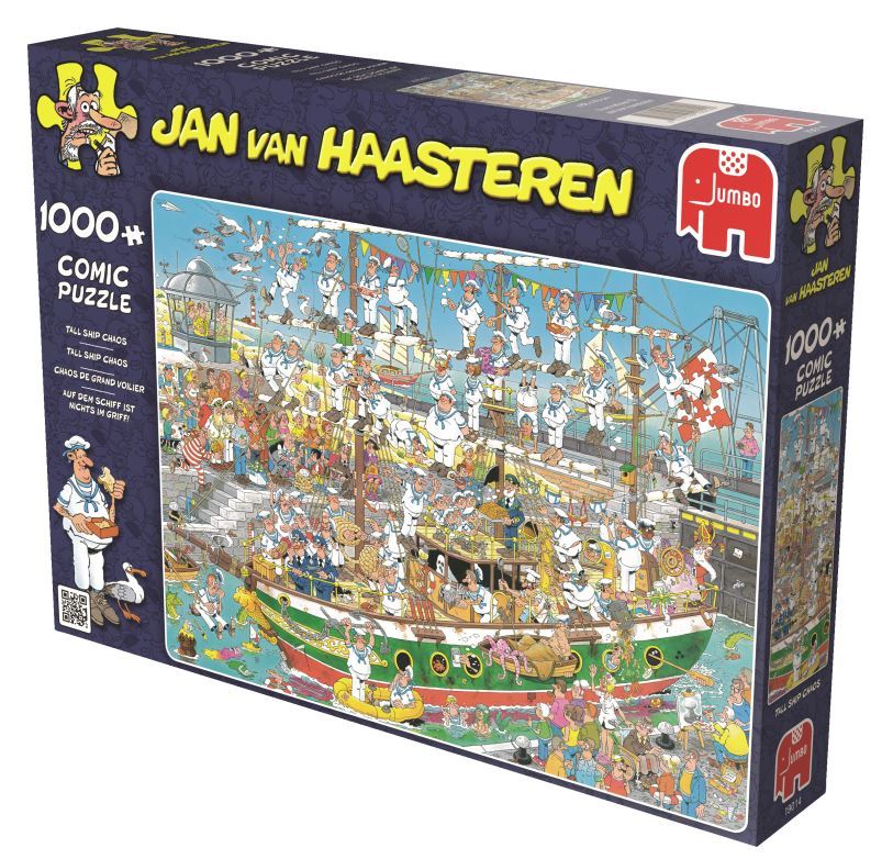 Jan Van Haasteren Puzzle 1000pc - Tall Ship Chaos