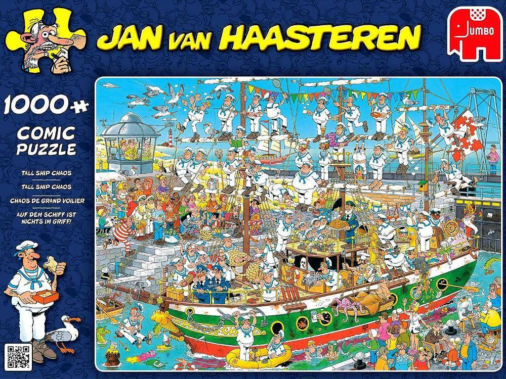 Jan Van Haasteren Puzzle 1000pc - Tall Ship Chaos