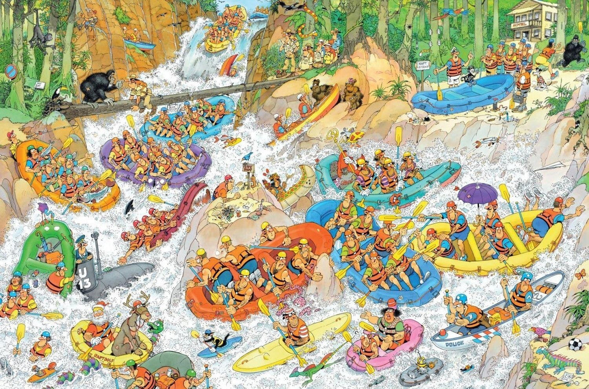 Jan Van Haasteren Puzzle 1500pc - Wild Water Rafting