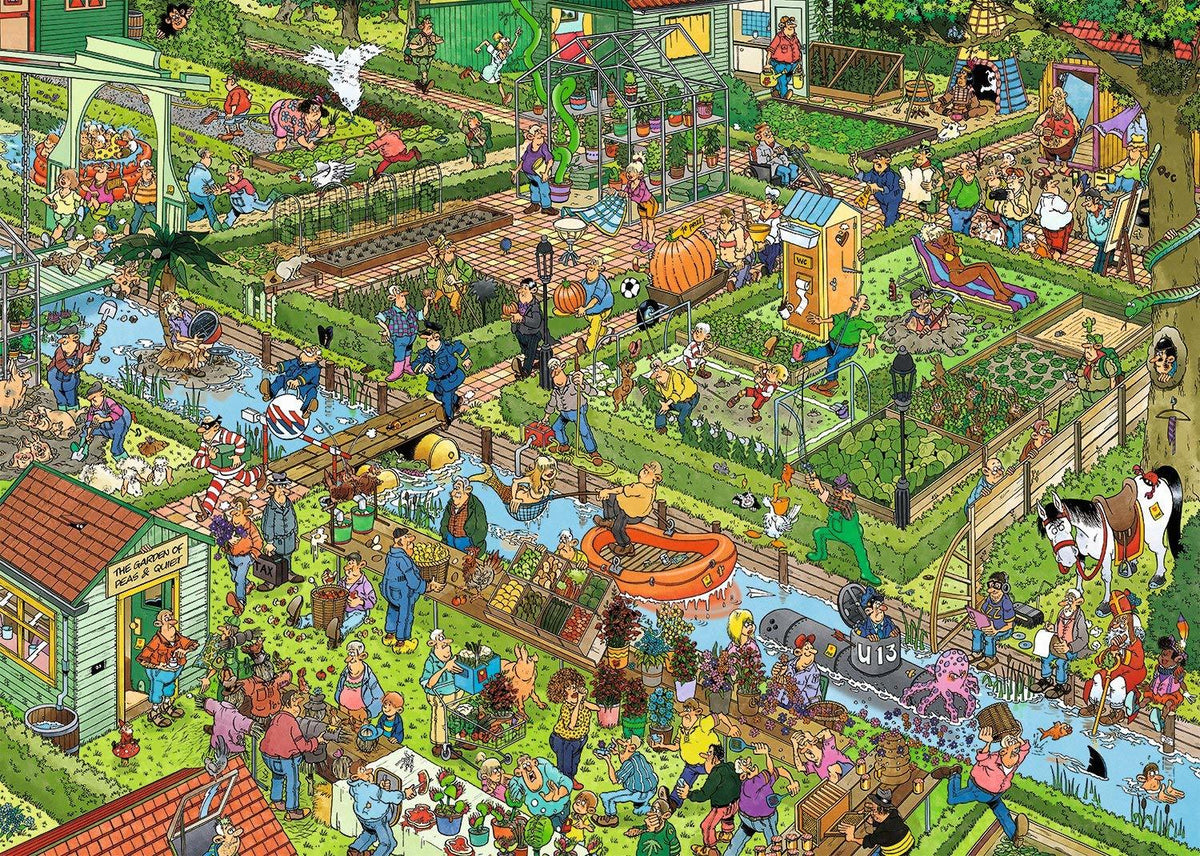 Jan Van Haasteren Puzzle 1000pc - The Vegetable Garden
