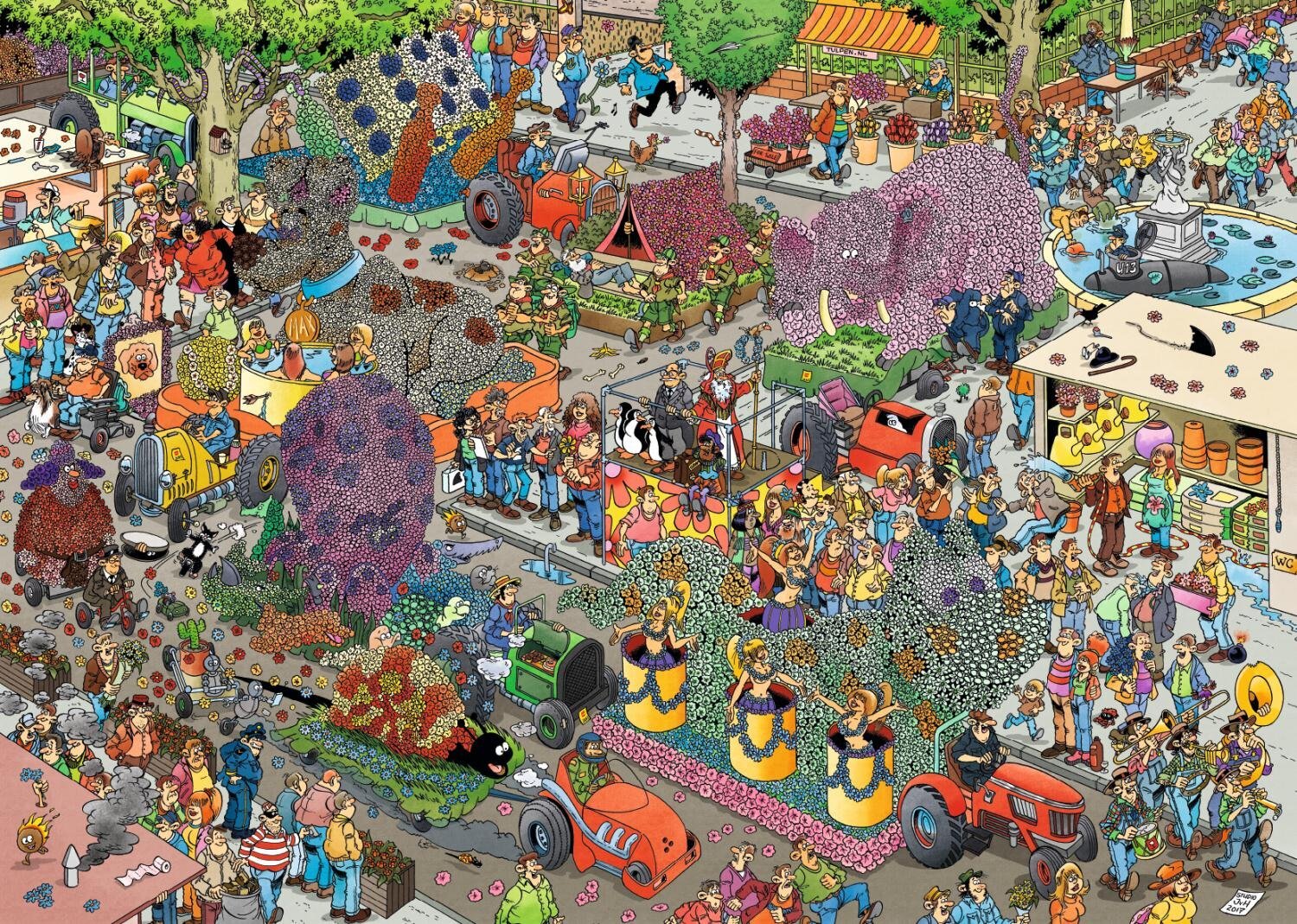 Jan Van Haasteren Puzzle 1000pc - The Flower Parade