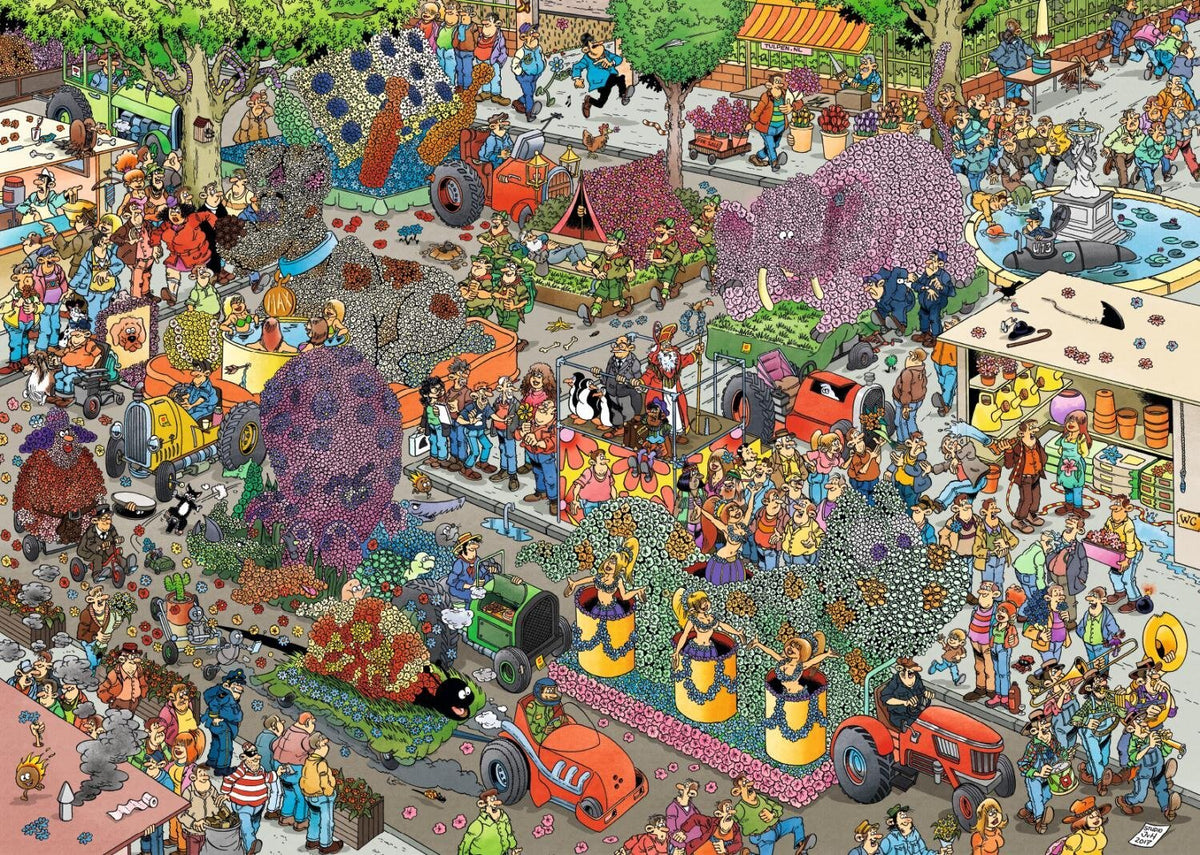 Jan Van Haasteren Puzzle 1000pc - The Flower Parade