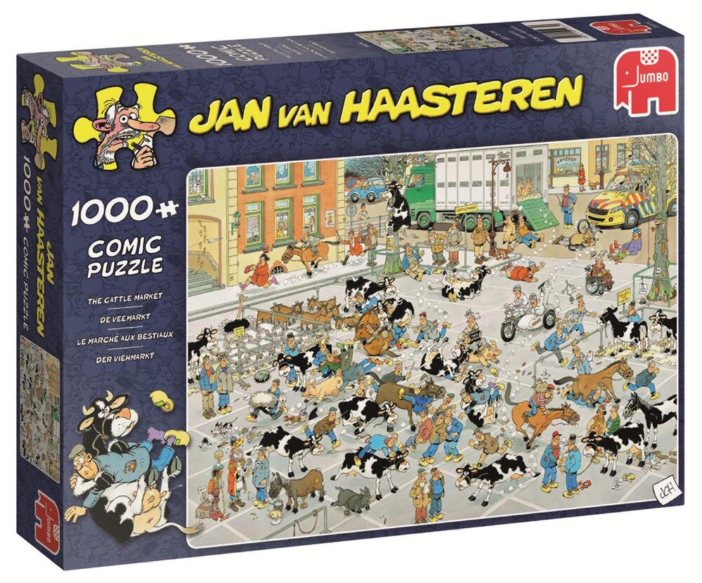 Jan Van Haasteren Puzzle 1000pc - The Cattle Market