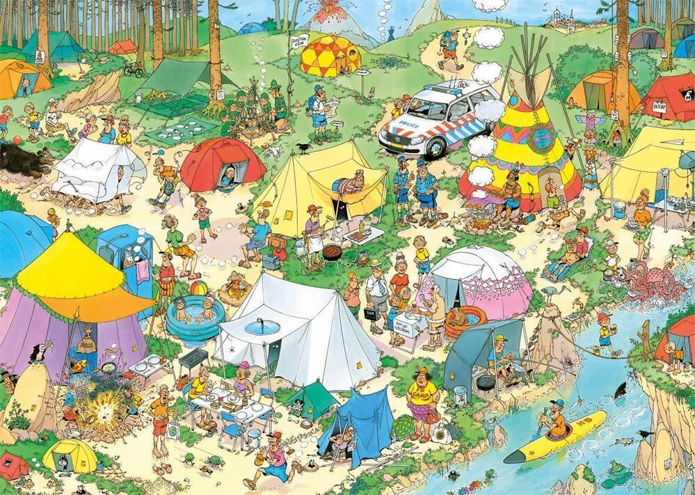 Jan Van Haasteren Puzzle 1000pc - Camping in the Forest