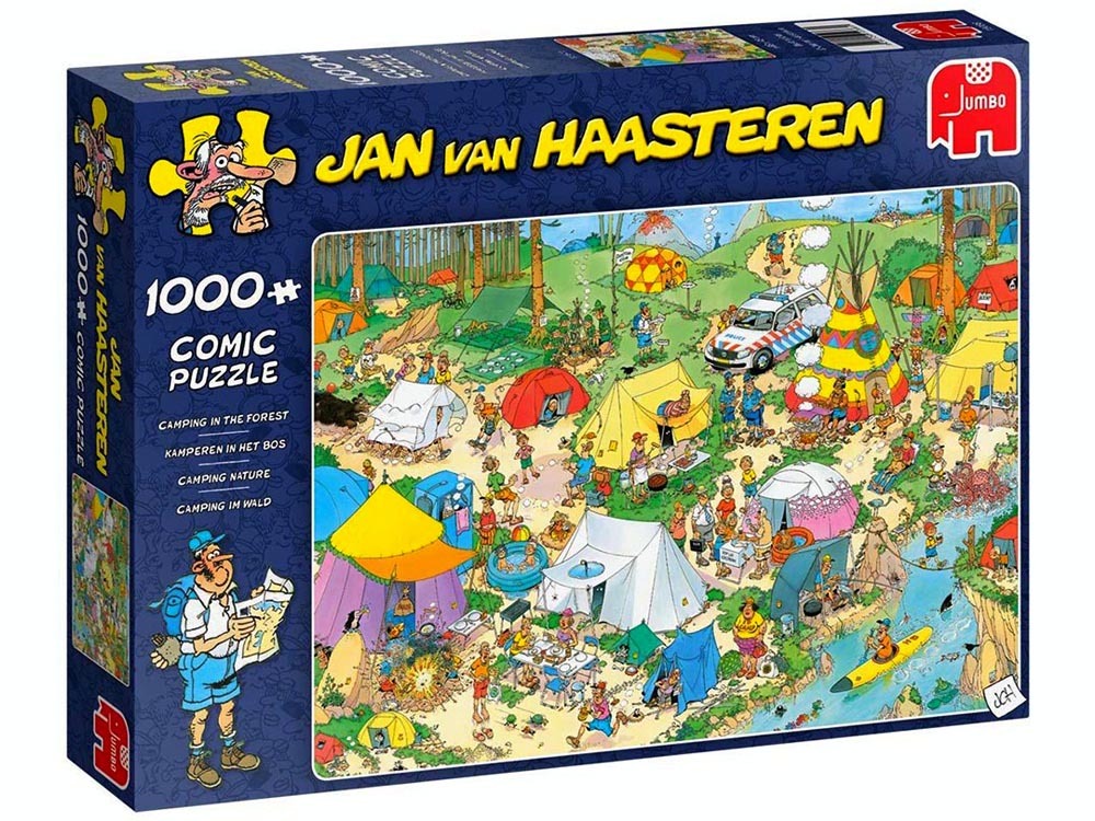 Jan Van Haasteren Puzzle 1000pc - Camping in the Forest