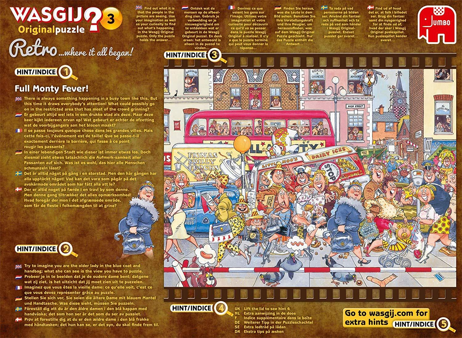 Wasgij? Puzzle 1000pc - Retro Original 3 - Full Monty Fever!