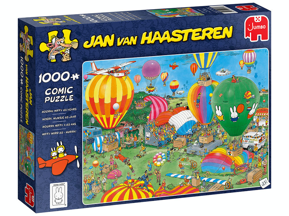Jan Van Haasteren Puzzle 1000pc - Hooray Miffy 65 Years