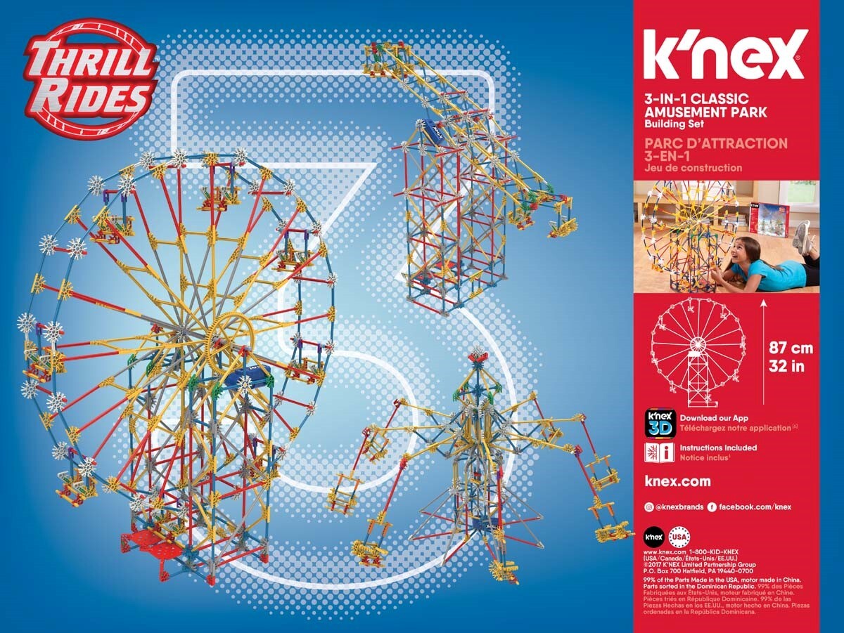 k'nex Thrill Rides - 3 N 1 Amusement Park