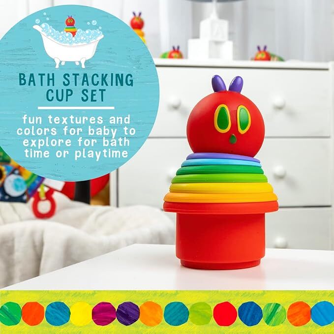The Very Hungry Caterpillar Bath Stacking Cups & Squirty Set